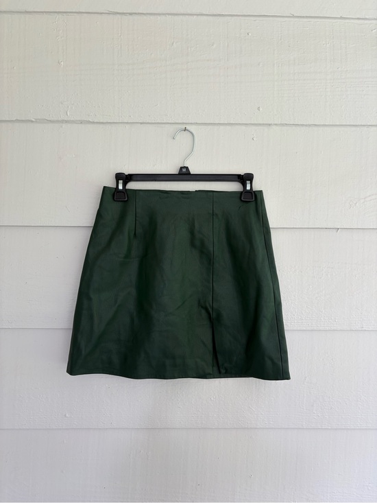 Maeve Dresses & Skirts - Maeve Anthropologie Green Faux Leather Mini Skirt Size US 0